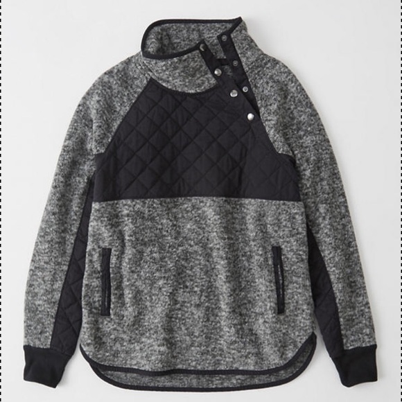 Abercrombie & Fitch Sweaters - Asymmetrical Snap-Up Fleece